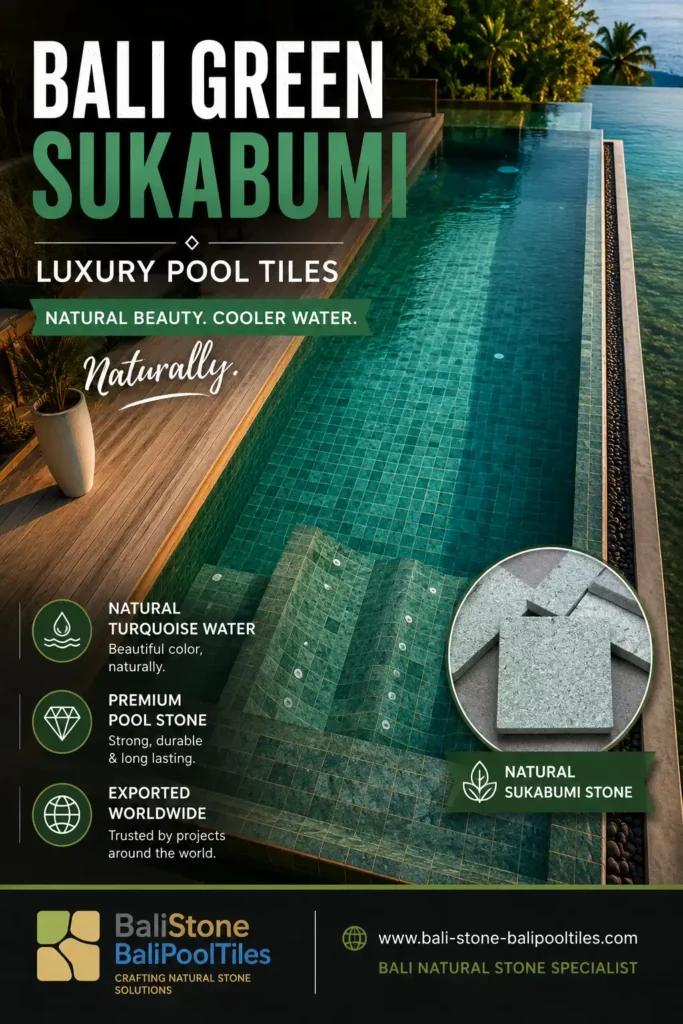 Bali Green Sukabumi Stone | Premium Natural Stone for Luxury Swimming Pools - quality bali stone supplier