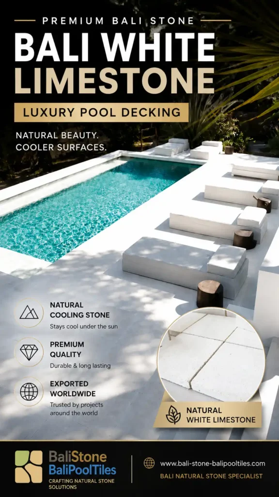 Premium Bali White Limestone | Natural Stone for Luxury Pool Decking & Outdoor Living