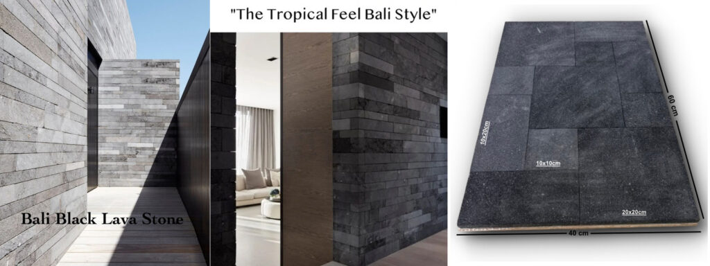 Bali black lava stone wall cladding-premium natural lava stone supplier